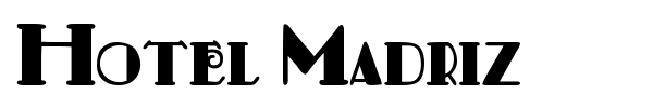 Hotel Madriz font preview